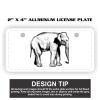 2" X 4" Aluminum License Plate  Thumbnail