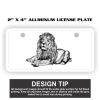 2" X 4" Aluminum License Plate  Thumbnail