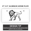 2" X 4" Aluminum License Plate  Thumbnail