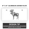 2" X 4" Aluminum License Plate  Thumbnail