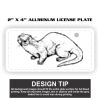 2" X 4" Aluminum License Plate  Thumbnail