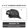 2" X 4" Aluminum License Plate  Thumbnail