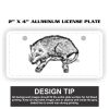 2" X 4" Aluminum License Plate  Thumbnail