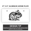2" X 4" Aluminum License Plate  Thumbnail