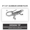 2" X 4" Aluminum License Plate  Thumbnail