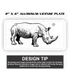 2" X 4" Aluminum License Plate  Thumbnail