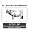 2" X 4" Aluminum License Plate  Thumbnail
