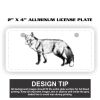 2" X 4" Aluminum License Plate  Thumbnail