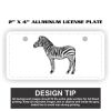 2" X 4" Aluminum License Plate  Thumbnail