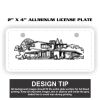 2" X 4" Aluminum License Plate  Thumbnail