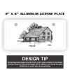 2" X 4" Aluminum License Plate  Thumbnail