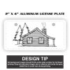 2" X 4" Aluminum License Plate  Thumbnail