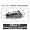 2" X 4" Aluminum License Plate  Thumbnail