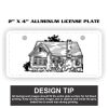 2" X 4" Aluminum License Plate  Thumbnail