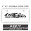 2" X 4" Aluminum License Plate  Thumbnail