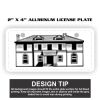 2" X 4" Aluminum License Plate  Thumbnail