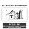 2" X 4" Aluminum License Plate  Thumbnail