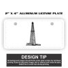 2" X 4" Aluminum License Plate  Thumbnail