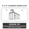 2" X 4" Aluminum License Plate  Thumbnail