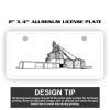 2" X 4" Aluminum License Plate  Thumbnail