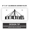 2" X 4" Aluminum License Plate  Thumbnail