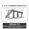 2" X 4" Aluminum License Plate  Thumbnail