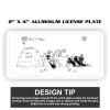 2" X 4" Aluminum License Plate  Thumbnail
