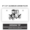 2" X 4" Aluminum License Plate  Thumbnail