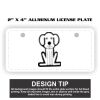 2" X 4" Aluminum License Plate  Thumbnail