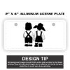 2" X 4" Aluminum License Plate  Thumbnail