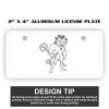 2" X 4" Aluminum License Plate  Thumbnail