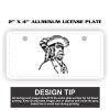 2" X 4" Aluminum License Plate  Thumbnail