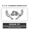 2" X 4" Aluminum License Plate  Thumbnail