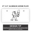 2" X 4" Aluminum License Plate  Thumbnail