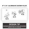 2" X 4" Aluminum License Plate  Thumbnail