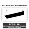 2" X 4" Aluminum License Plate  Thumbnail