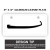 2" X 4" Aluminum License Plate  Thumbnail