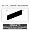 2" X 4" Aluminum License Plate  Thumbnail