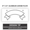 2" X 4" Aluminum License Plate  Thumbnail