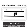 2" X 4" Aluminum License Plate  Thumbnail