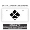2" X 4" Aluminum License Plate  Thumbnail