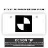 2" X 4" Aluminum License Plate  Thumbnail