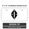 2" X 4" Aluminum License Plate  Thumbnail