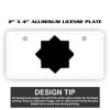 2" X 4" Aluminum License Plate  Thumbnail