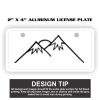 2" X 4" Aluminum License Plate  Thumbnail