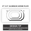 2" X 4" Aluminum License Plate  Thumbnail