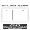 2" X 4" Aluminum License Plate  Thumbnail