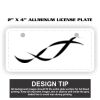 2" X 4" Aluminum License Plate  Thumbnail