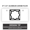 2" X 4" Aluminum License Plate  Thumbnail