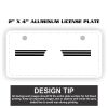 2" X 4" Aluminum License Plate  Thumbnail